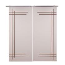 Porta Dupla Branco Prime Frisada Kit Alumínio Porta Dupla Branco Prime Frisada Kit Alumínio