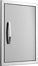 Porta Dupla para Churrasqueira AHLOKI em Aço Inoxidável 304 43x61 cm Porta Dupla para Churrasqueira AHLOKI em Aço Inoxidável 304 43x61 cm