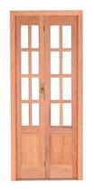 Porta em eucalipto camarão 74x213x12 com vidro quadriculado (Lado direito) - Esel