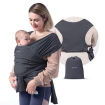 Porta-embrulhos para bebês Momcozy Easy Wear, leve, cinza escuro