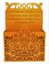 Porta Envelope Para Igreja Dízimos E Oferta Dourado Mdf