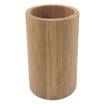 Porta escova bamboo liso 6,8 x 11cm