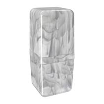 Porta Escova com Tampa Cube Cinza Mármore 20877/0480 Coza