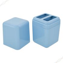 Porta Escova Creme Dental Copo Suporte com Tampa Organizador Pia Cube