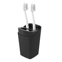 Porta Escova de Dente e Pasta Creme Dental Banheiro Lavabo Suporte - Coza Brinox