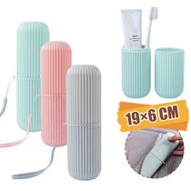 Porta Escova De Dente E Pasta Estojo Creme Dental Portátil Viagem Bolsa Escola Cápsula Organizador
