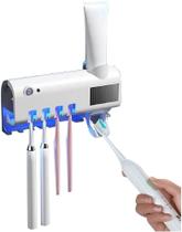 Porta Escova de Dentes C/ Esterilizador UV + Dispensador de Pasta - Yepp
