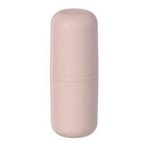 Porta Escova de Dentes com Tampa Bold Rosa Duna para Banheiro Lavabo Pia Ou