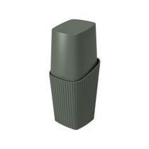 Porta Escova de Dentes com Tampa New Square Coza Flora Verde Amazon