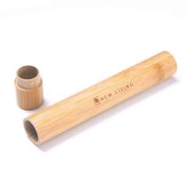 Porta Escova de Dentes de Bambu New Living 21 cm Estojo Ecológico Porta Escova de Dentes de Bambu New Living 21 cm Estojo Ecológico