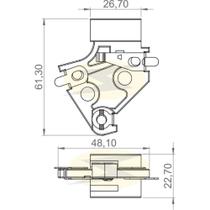 Porta escova do alternador Chevrolet Monza 1983 a 1998