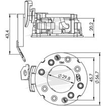 Porta escova do motor de partida Chevrolet Agile 2009 a 2015