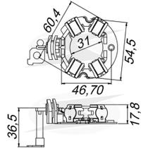 Porta escova do motor de partida Chevrolet Agile 2014 a 2015