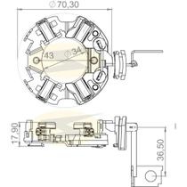 Porta escova do motor de partida Chevrolet Omega 1992 a 1998