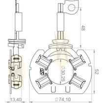 Porta escova do motor de partida Fiat Strada 2010 a 2019 Porta escova do motor de partida Fiat Strada 2010 a 2019