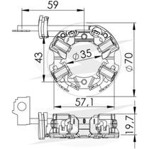 Porta escova do motor de partida Fiat Tipo 1993 a 1995 Porta escova do motor de partida Fiat Tipo 1993 a 1995