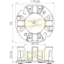Porta escova do motor de partida Ford Cargo 2006 a 2011