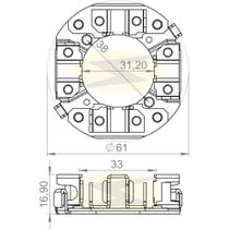 Porta escova do motor de partida Honda Fit 2007 a 2008 Porta escova do motor de partida Honda Fit 2007 a 2008