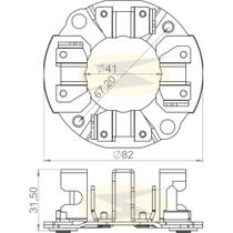 Porta escova do motor de partida Jinbei Topic 2011 a 2017
