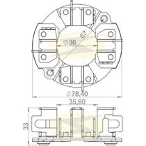 Porta escova do motor de partida Mb Of 1318 1988 a 1998