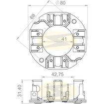 Porta escova do motor de partida Mb Of 1417 1998 a 2003