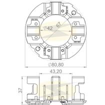 Porta escova do motor de partida Volvo Fh 12 380 1993 a 2006