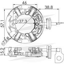 Porta escova do motor de partida Volvo S40 1996 a 2009
