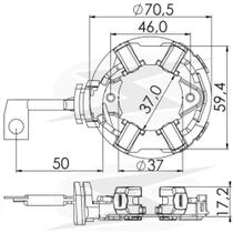 Porta escova do motor de partida Vw Fusca 1968 a 1986
