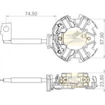 Porta escova do motor de partida Vw Passat 1991 a 1997