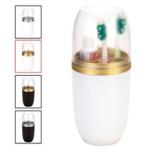 Porta Escova E Pasta de Dente Original Arthi Com Tampa Transparente 500ml