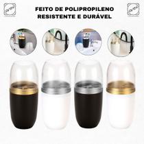 Porta Escova E Pasta de Dente Original Arthi Com Tampa Transparente 500ml