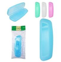 Porta Escova Estojo Dental De Plastico Oval Plus Colors 22x7 - Elloplas