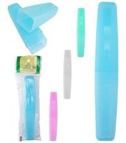 Porta Escova Estojo Dental Individual De Plastico Retangular Colors 22Cm - Elloplas