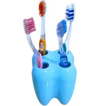 Porta Escova Fofa Azul Modelo Dente para Meninos Modelo Fofo