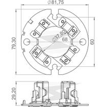 PORTA ESCOVA MOTOR PARTIDA para BESTA 2.7/ 2.8/ 3.0/ BONGO/