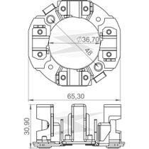 PORTA ESCOVA MOTOR PARTIDA para TRATOR NEW HOLLAND/ YALE/ TO