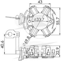 Porta escova Volkswagen Touareg 2005 a 2010 UNIFAP