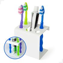 Porta Escovas de Dente Acrílico Branco