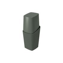 Porta Escovas de Dentes com Tampa New Square Flora Verde Coza