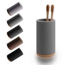 Porta-escovas de dentes Matani Bamboo Diatomite Absorvente de Água Cinza Porta-escovas de dentes Matani Bamboo Diatomite Absorvente de Água Cinza