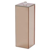 Porta Escovas Dente Vidro Rose Gold Luxo C/ Puxador 20x7x7cm Lavabo Porta Escovas Dente Vidro Rose Gold Luxo C/ Puxador 20x7x7cm Lavabo