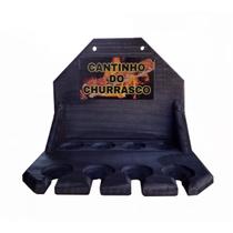 Porta Espetos Preto para 8 unidades - Volpato