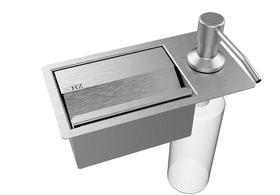 Porta Esponja Com Dispenser Detergente De Embutir Inox Porta Esponja Com Dispenser Detergente De Embutir Inox