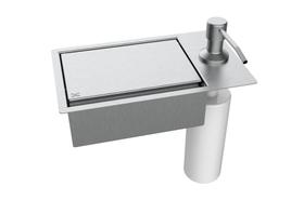 Porta Esponja Com Dispenser Detergente De Embutir Na Bancada Porta Esponja Com Dispenser Detergente De Embutir Na Bancada