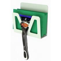 Porta Esponja De Banho E Gillette Branco Com Adesivo SF.ELG Porta Esponja De Banho E Gillette Branco Com Adesivo SF.ELG