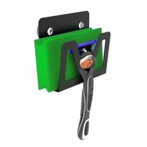 Porta Esponja De Banho E Gillette Preto Com Ventosa SF.ELG Porta Esponja De Banho E Gillette Preto Com Ventosa SF.ELG