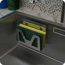 Porta Esponja De Pia Inox Com Adesivo Suporte Bucha ELG