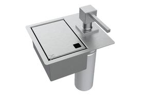 Porta Esponja Dispenser Detergente Quadrado Inox 17x15cm Tampa Lisa Porta Esponja Dispenser Detergente Quadrado Inox 17x15cm Tampa Lisa