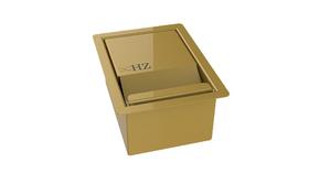 Porta Esponja Inox Com Tampa Embutir Granito 15x11cm Dourado Porta Esponja Inox Com Tampa Embutir Granito 15x11cm Dourado