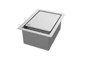 Porta Esponja Inox Com Tampa Embutir Granito 15x11cm
